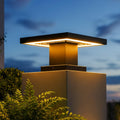 Outdoor Post Lights Modern 3000K LED Column Caps Lights Waterproof Outside Housing Pillar Lights Hard Wired Landscape Pathway Lamp Fence Deck Caps Lanterns For Gate Mailbox Pier Pedestal Lighting