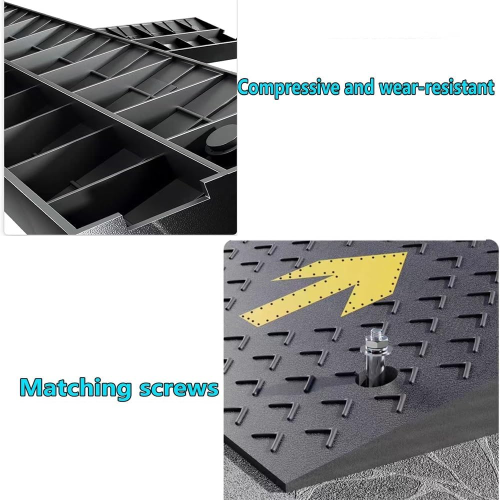 Curb ramp,Driveway ramp, Heavy Duty Automotive Ramp, 2' 4' 6' Rise Threshold for Doorway Garage Sidewalk(95x23x4 cm (37'x9'x1.5'))