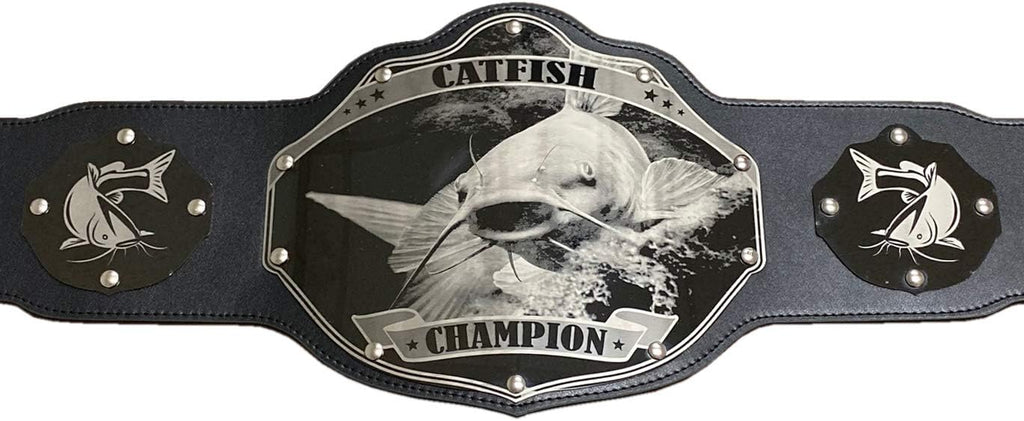 Undisputed Belts Fishing Championship Belt Trophy - Black - Large