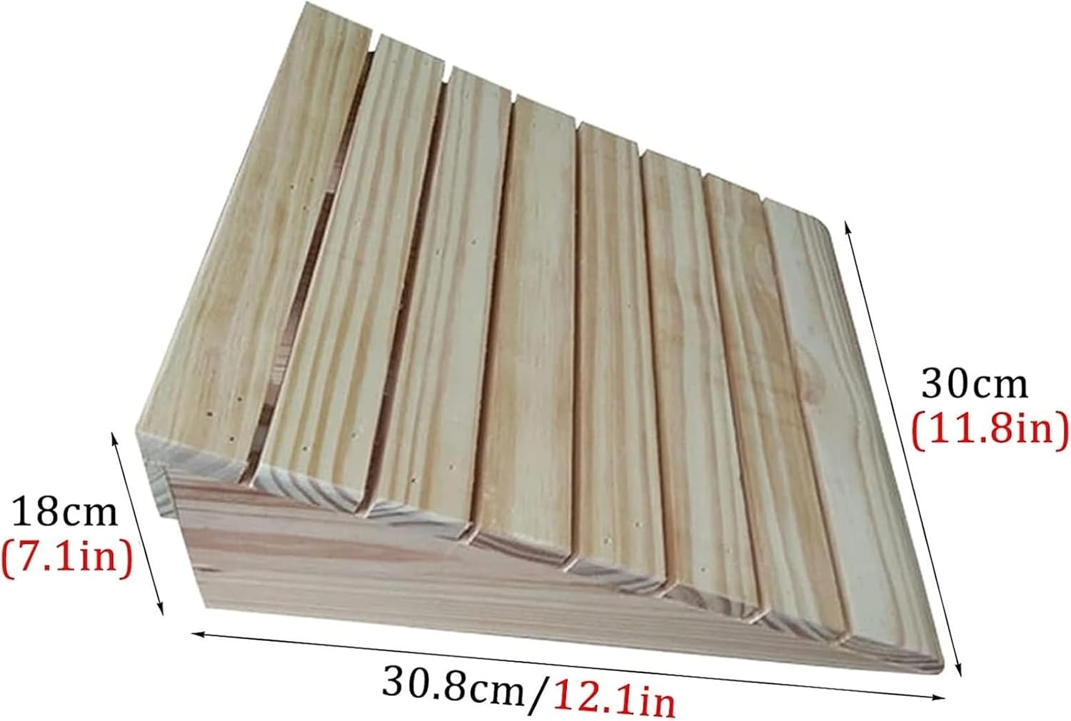 Ramps Threshold Ramp, Portable Doorways Threshold Ramps, Front Door/Yard Sill Step Ramp with Anti-Skid, 8/10/12/15/18cm Rise, 600lbs Sidewalk Curb Ramp,Wooden