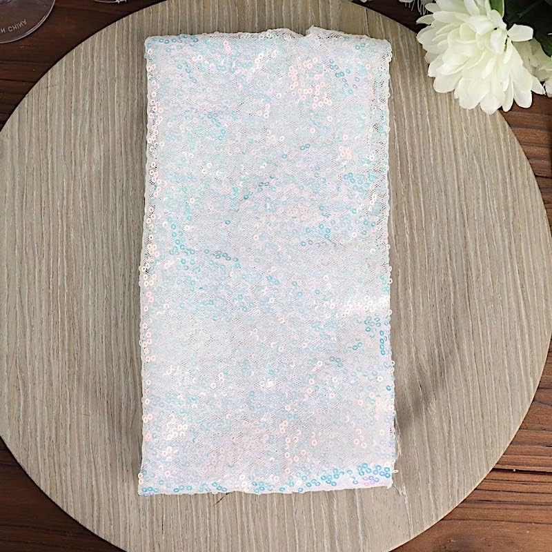 50 pcs 20-Inch Iridescent Blue Sequins Napkins - for Wedding Party Restaurant Holiday Dinner