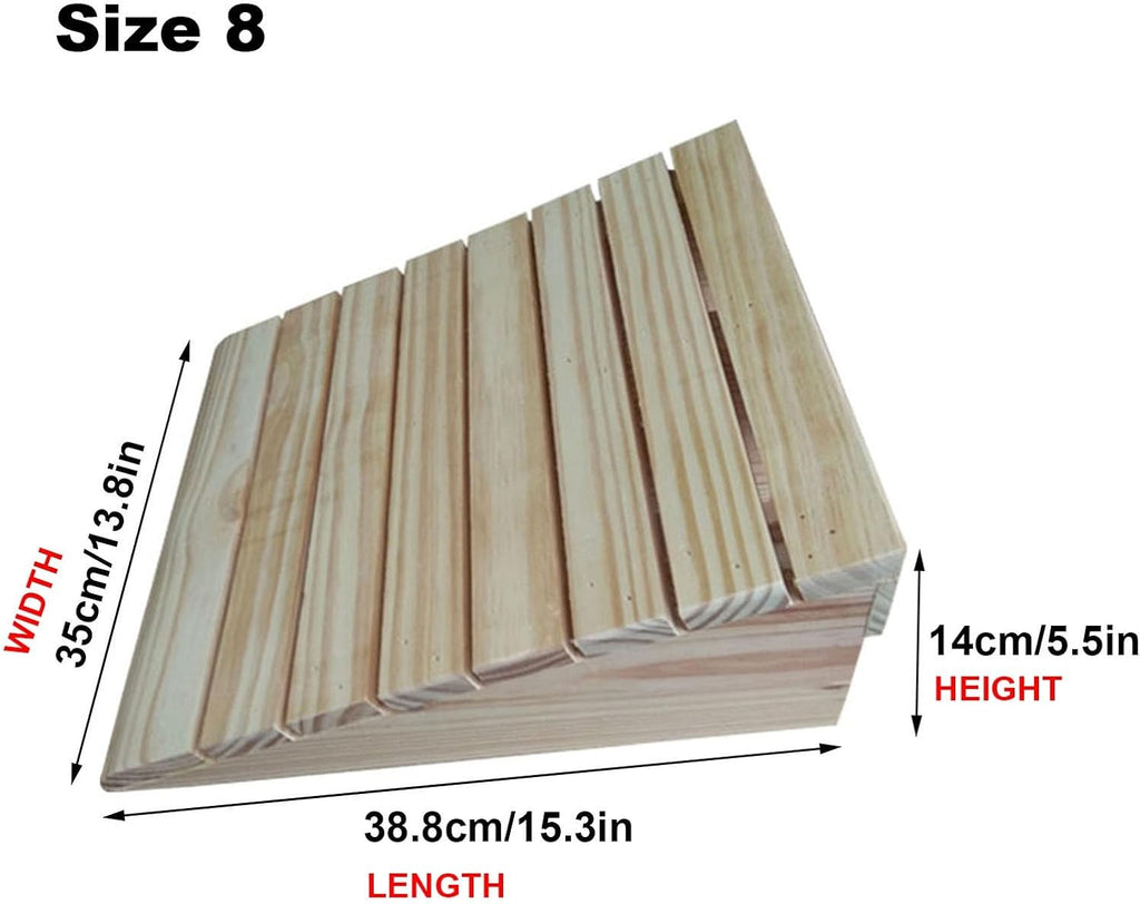 SHYP Wheelchair Ramp Portable Non-Skid Wooden Threshold Ramp Wheel Chair Ramp for Home Steps Access Entry Doorways, 2-6 inch Rise (Size : 15.3x13.8x5.5in/38.8x35x14cm)