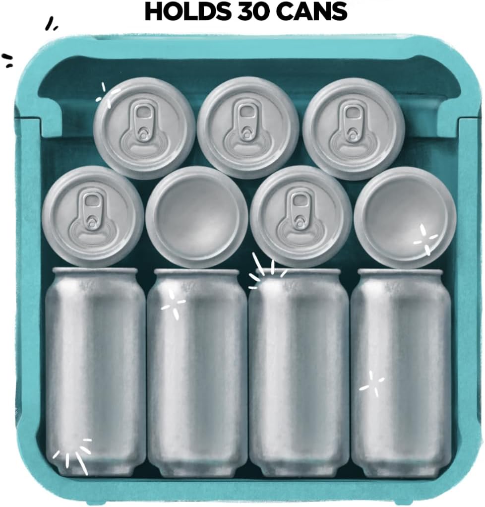 Floating Cooler/Boat Cooler (22 Qt) Lightweight (only 4lbs) Durable EVA FOAM (Not Styrofoam) Ice Chest, Floats Fully Loaded, 30 Can Capacity, for Boat, Dock, Park & Pool. As seen on Shark Tank!