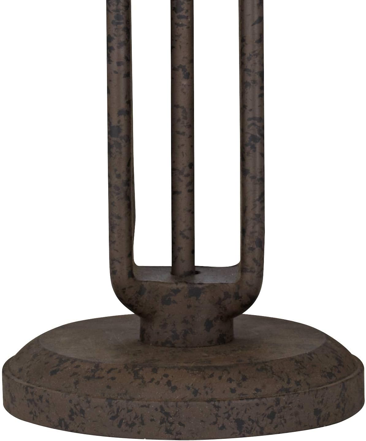 Franklin Iron Works Rustic Western Industrial Table Lamp with Dimmer and USB Charging Port 26.5' High Rust Bronze Metal Open Cage Half-Dome Glass Shade Living Room Bedroom House Bedside Nightstand