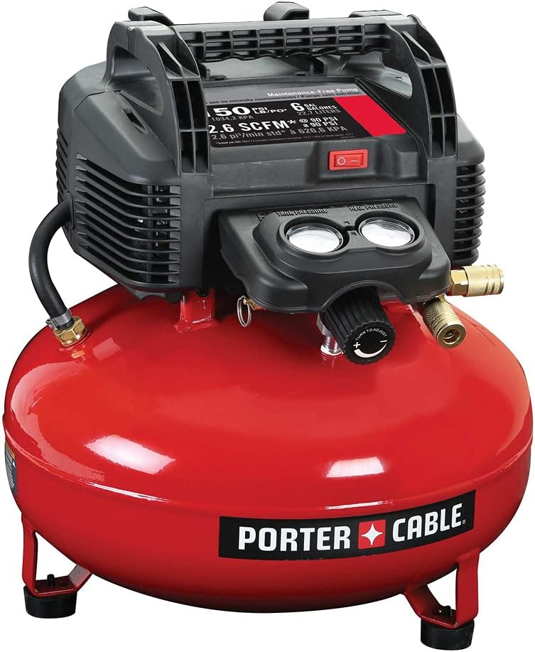 PORTER-CABLE Portable Pancake Air Compressor PXCM2002.COM | 6 Gallon, 150 Max PSI