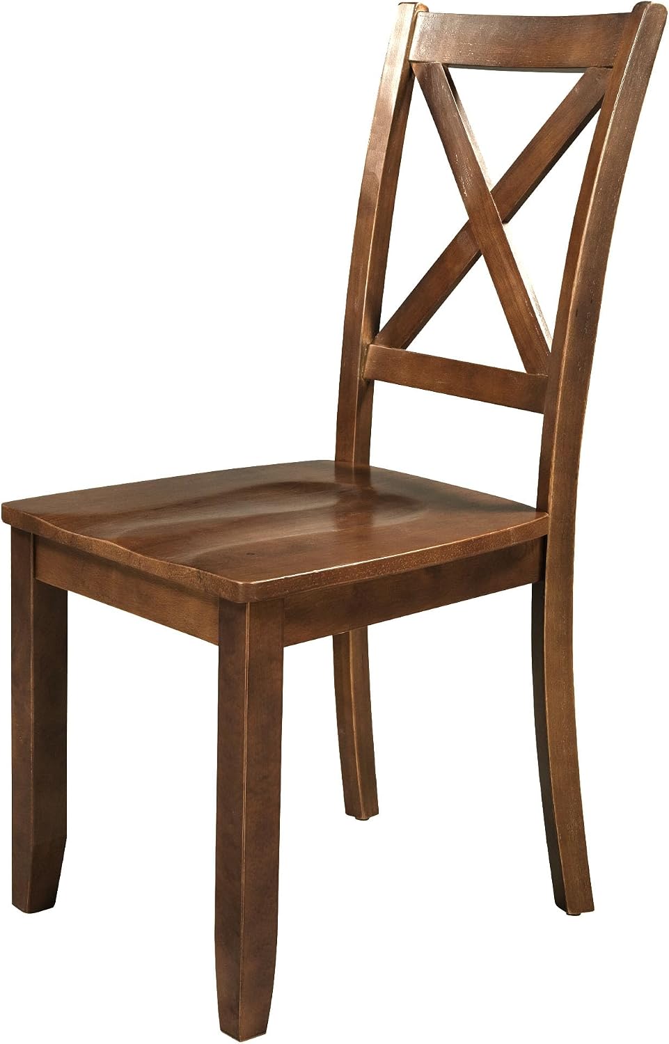 Harper & Bright Designs 3-Piece Wood Drop Leaf Dining Table Set with 2 X-Back Chairs, Space-Saving Breakfast Nook Dining Set, Brown