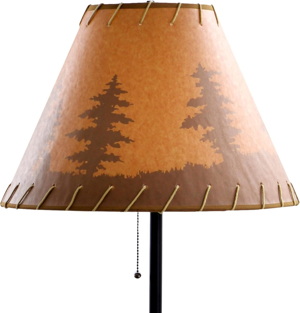 Catalina Lighting 19908-000 Rustic Cabin Lodge 3-Piece Table & Floor Lamp Set, LED Bulb NOT Included, 58', Forest Print,Set of 3