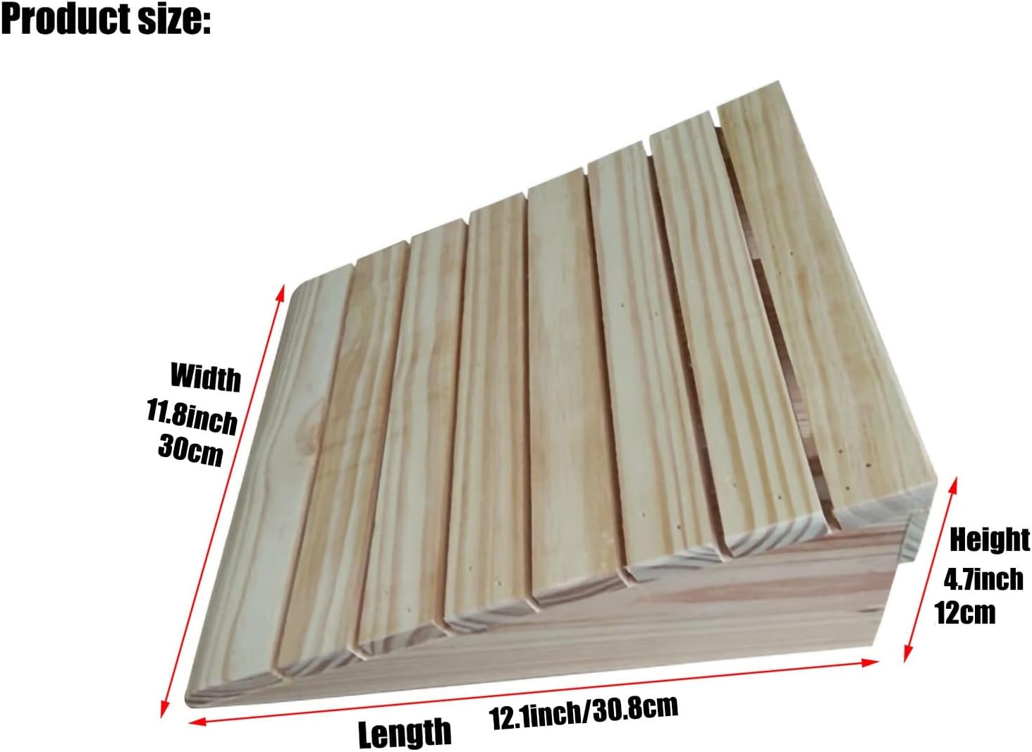 2' 3' 4' 5' 6' Rise Wheelchair Ramps for Transition Doorways,Driveways,Steps,Garages, Portable Mobile Solid Wood Home Threshold Ramps