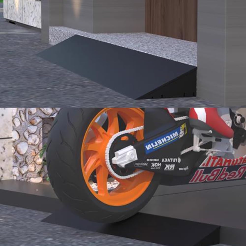 Non-Slip Doorway Threshold Ramp for Wheelchairs - 1 Inch & 2 Inch Rise, Durable Sill Ramp for Easy Access(50 * 10 * 3cm)