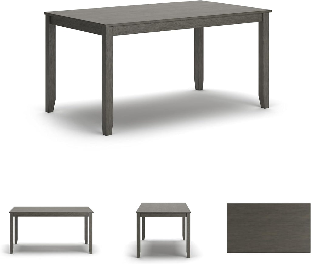 Signature Design by Ashley Caitbrook Casual Counter Height Dining Table and Upholstered Bar Stools with Nailhead Trim, Set of 7, Gray