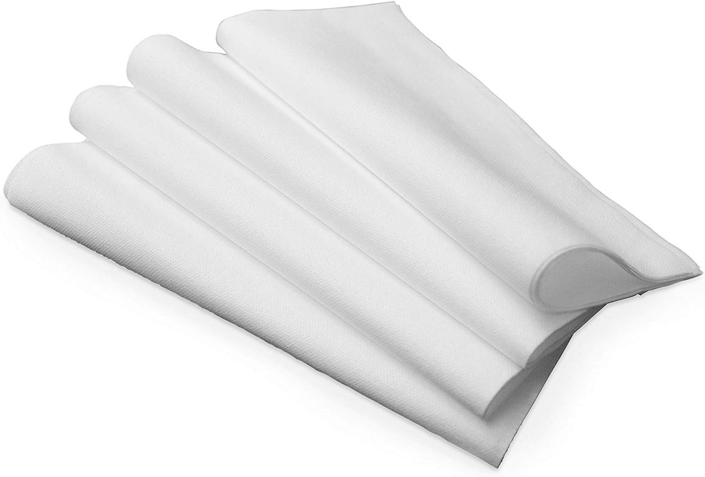 ' OCCASIONS ' COMBO PACK - 240 x Wedding Party Linen Feel White Dinner Paper Napkins + 240 x Silver Napkin Rings