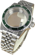 38MM Watch Cases Sapphire Glass Compatible For NH35 NH36 4R36 NH38 NH70 Uni-directional Bezel Watch Accessories