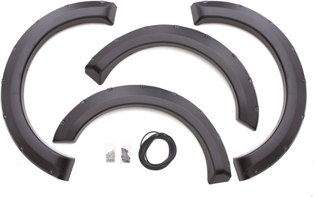 Lund RX311T Elite Series Black Rivet Style Textured Front and Rear Fender Flare - 4 Piece