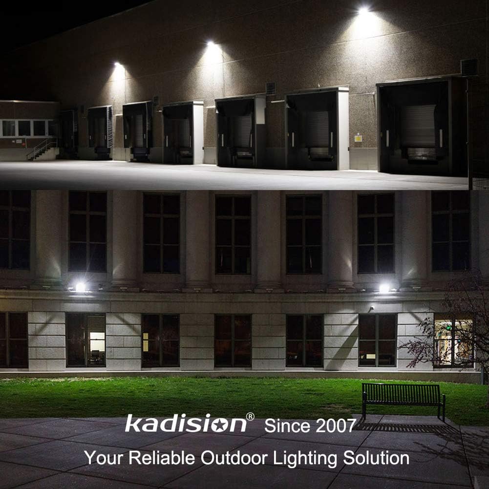 kadision 50 Watt LED Flood Lights, 6500lm Replaces 400W Incandescent, 5000K Daylight LED Flood Light Outdoor Waterproof for Yard, Patio, House Exterior, ETL Listed (4 Pack)