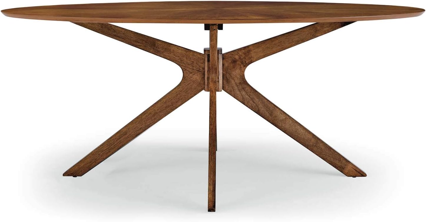 Modway Crossroads 71' Oval Wood Dining Table, Walnut