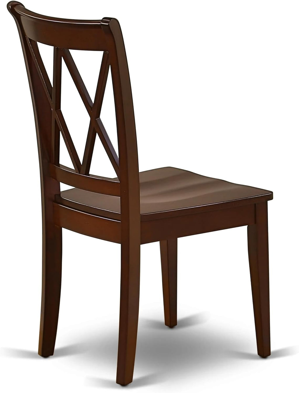 East West Furniture ANCL3-MAH-W 3 Piece Dinette Set for Small Spaces Contains a Round Dining Room Table with Pedestal and 2 Kitchen Dining Chairs, 36x36 Inch, Mahogany