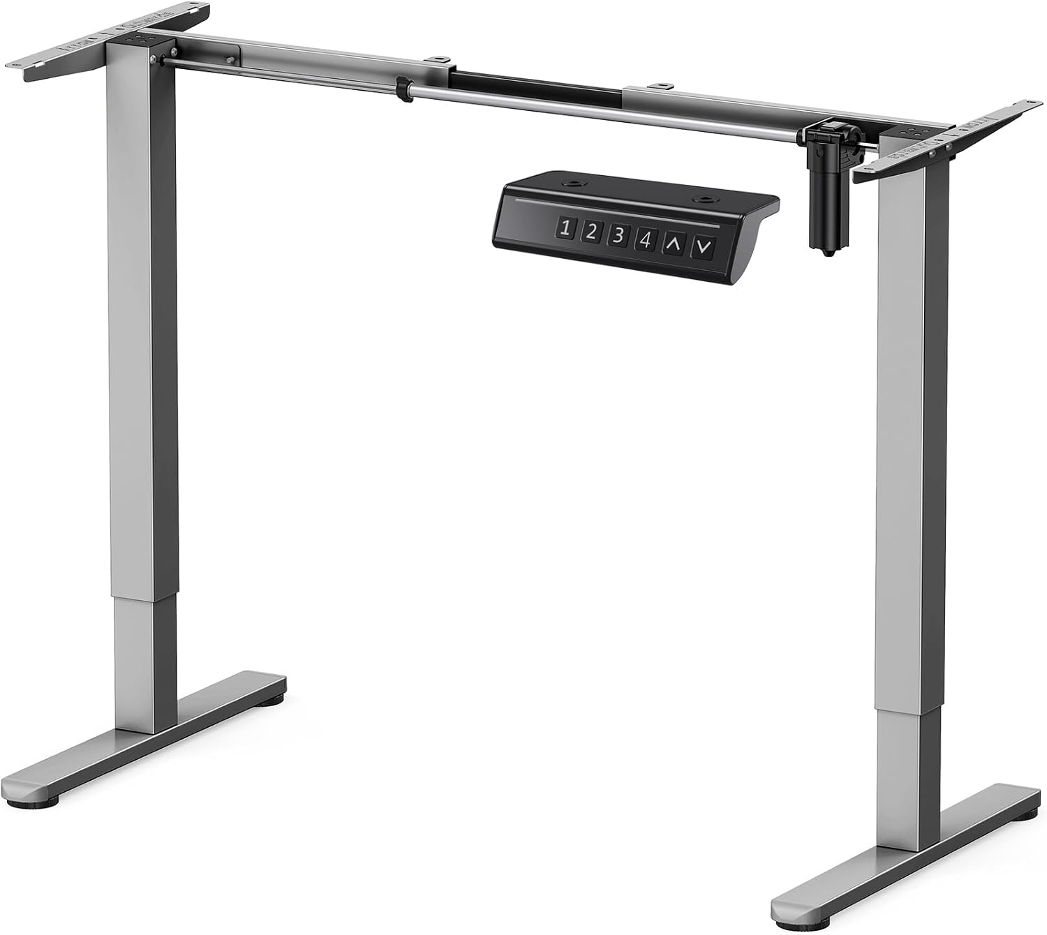 ErGear Electric Stand up Desk Frame,4 Memory Height Settings Height Adjustable Table Legs, Sit Stand Desk Frame Up to 47.2' , Ergonomic Standing Desk Base Workstation, Grey Frame Only