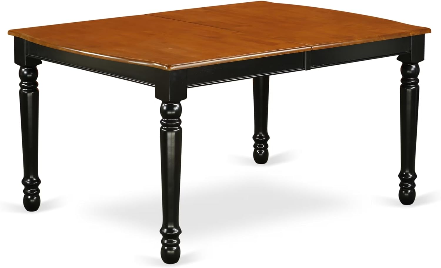 East West Furniture DOQU9-BCH-W 9 Piece Kitchen Table Set Includes a Rectangle Dining Table with Butterfly Leaf and 8 Dining Room Chairs, 42x78 Inch, Black & Cherry