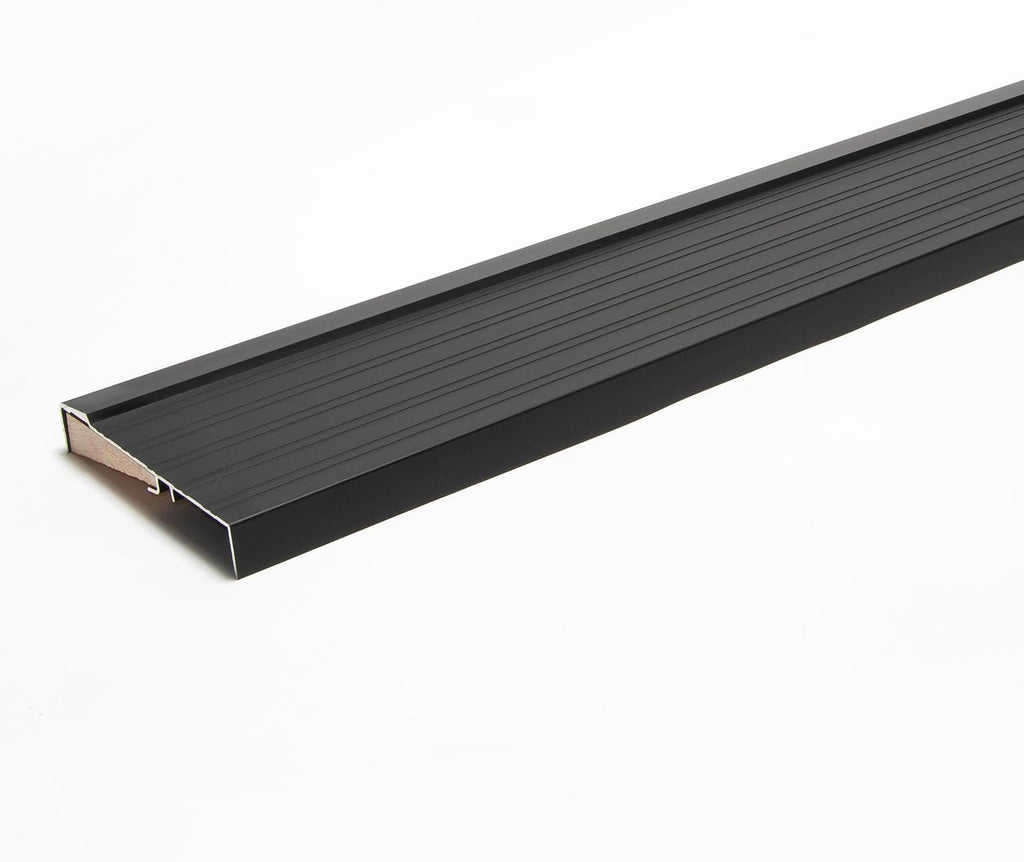 Premium Inswing Threshold with Exterior Long Cover Aluminum Sill with Wood Insert for Sealing Gap Under/Replacement Under Threshold Different Sizes Available. (48 inch Large Gap)