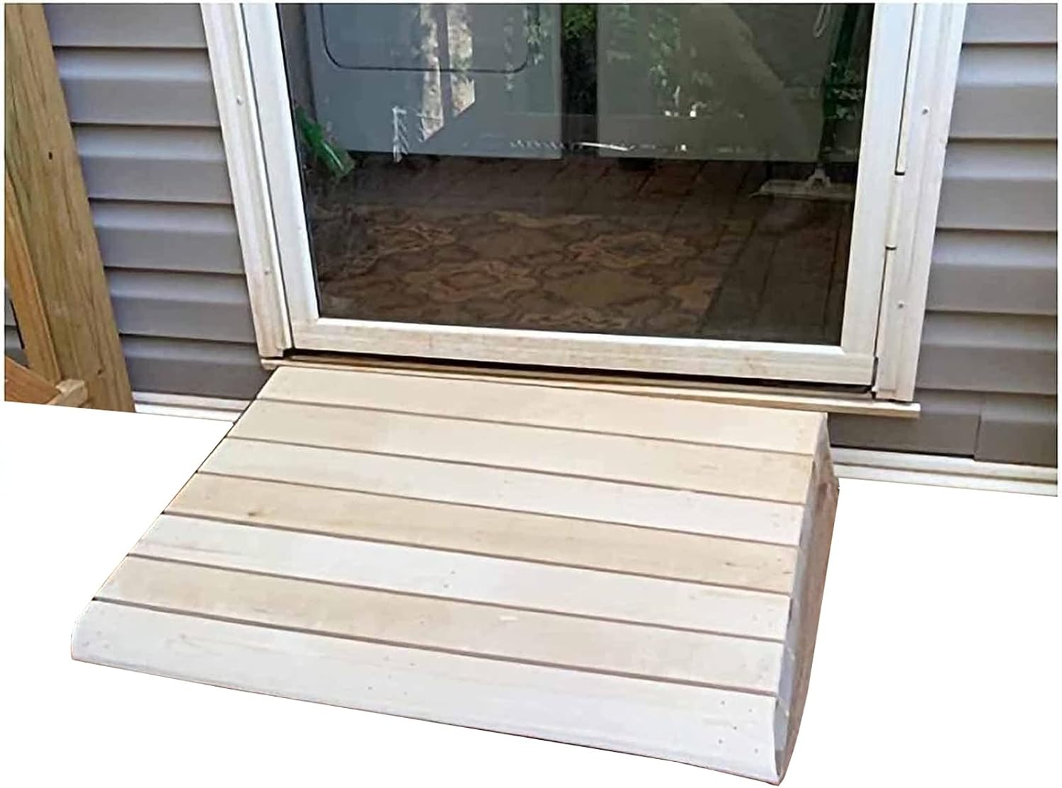 2' 3' 4' 5' 6' Rise Wheelchair Ramps for Transition Doorways,Driveways,Steps,Garages, Portable Mobile Solid Wood Home Threshold Ramps