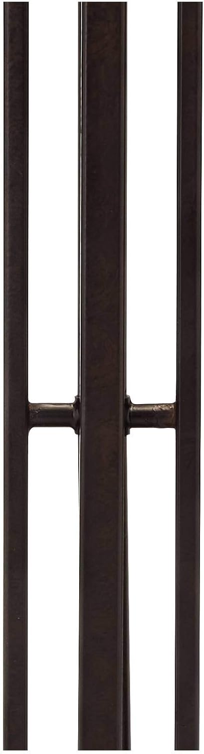 Franklin Iron Works Andes Rustic Farmhouse Industrial 3-Way Table Lamp with Table Top Dimmer 27.5' Tall Oil Rubbed Bronze Metal Stacked Double Drum Shade for Living Room Bedroom House