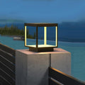 Solar Outdoor Post Lights 10X10in, Dusk Till Dawn Solar stainless steel Column Light,No Wiring Required Electricity Cost Column Lamp,Garden Light,Waterproof,LED Solar Post lamp,Three-Color Adjustable