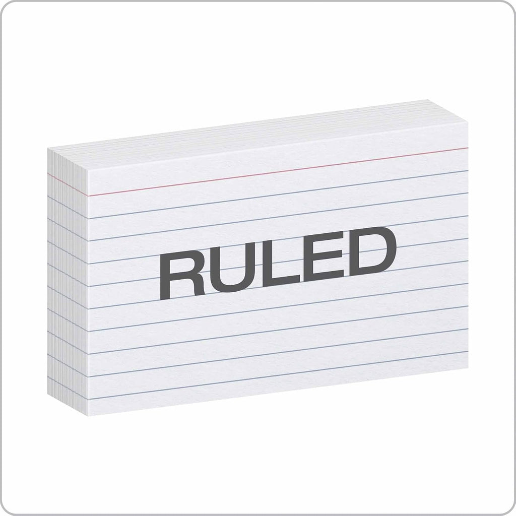 Oxford Ruled Index Cards, 3' x 5', White, 1,000 Cards (31) (Pack of 10)