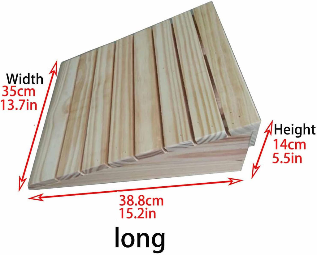 JYDQM Wheelchair Ramp Portable Wooden Threshold Ramps for Doorways, Pets/Kids/Elderly/Disabled Entryway Ramp Wheelchair Ramp 3/4/5/6 Inch Rise, Non Slip Curb Ramp(Size:38.8 x 35 x 14cm)