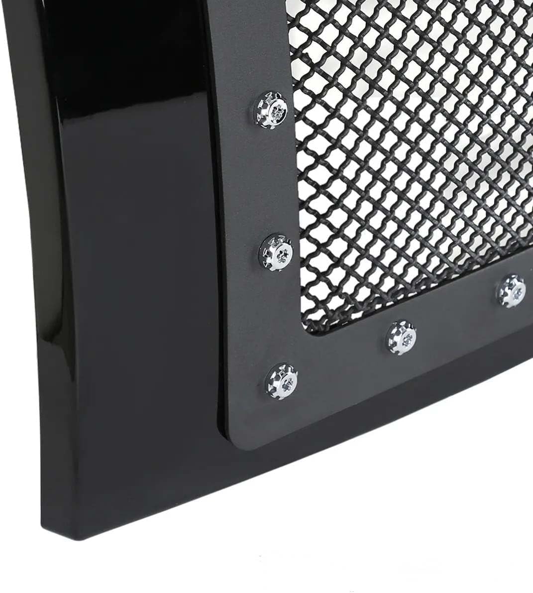 Gloss Black Rivet Style Wire Grille Front Grille Compatible with 2009 2010 2011 2012 2013 2014 Ford F 150
