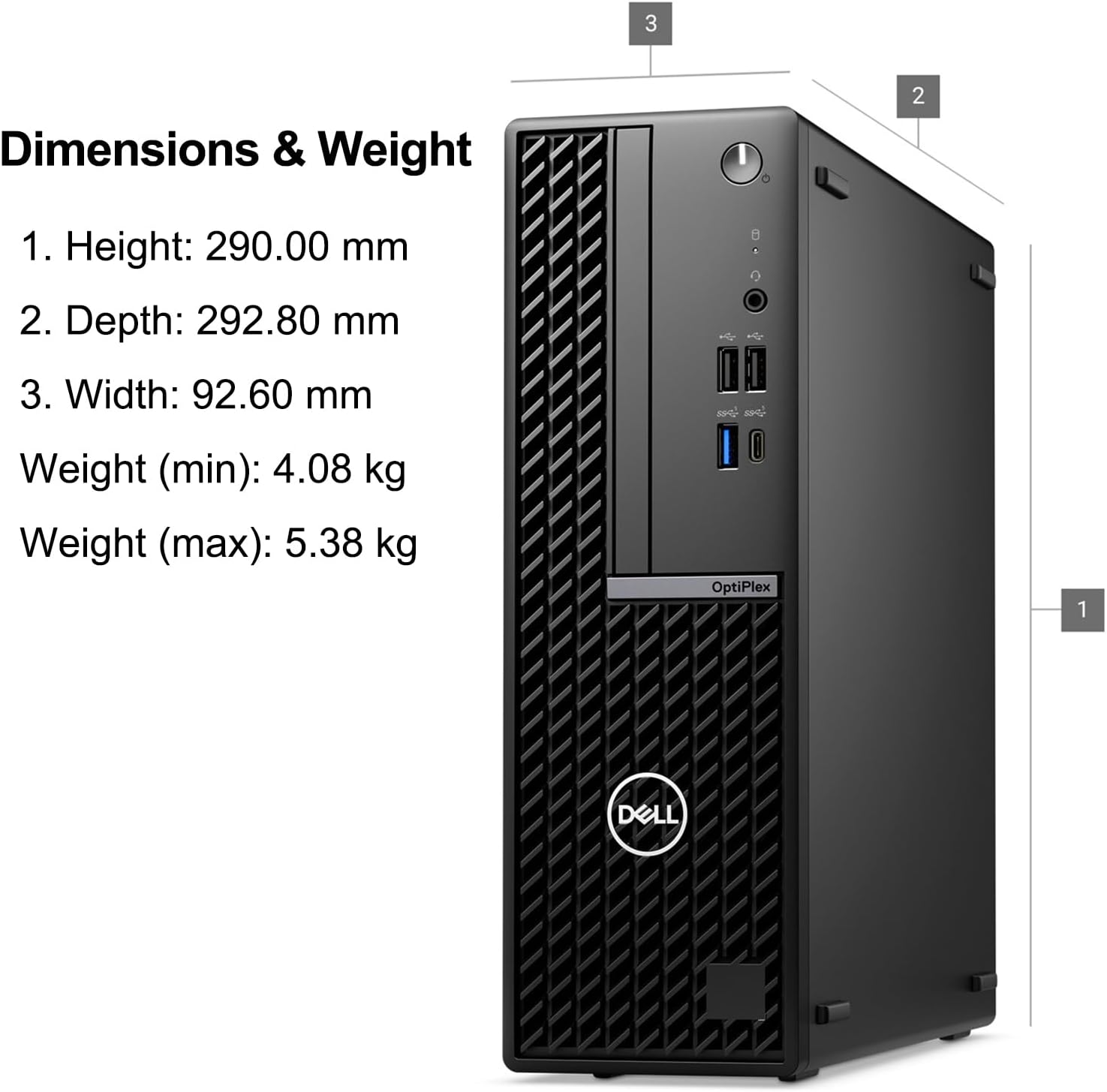Dell OptiPlex 3080 Business Desktop Computer, Intel Core i5-10500 Processor up to 4.5GHz, 16GB RAM, 512GB PCIe SSD+1TB HDD, Windows 11 Pro, Small Form Factor