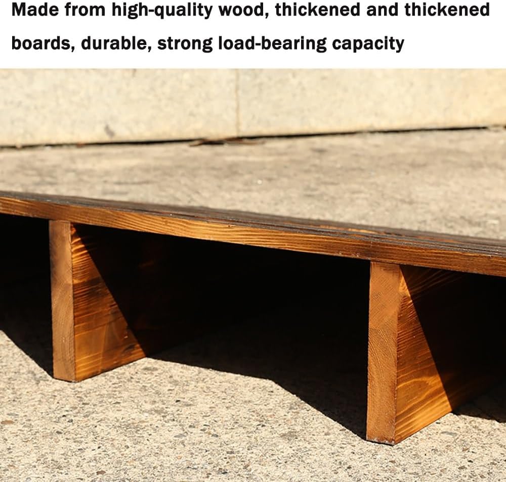 Wooden Threshold Ramp for Home Steps, 6' 7' 8' Rise Curb Ramp Doorway Ramps, Anti-Slip Entry Ramps for Wheelchair Walker Cart Scooter(50x50x10cm/19.68x19.68x3.94in)