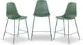Poly & BARK Isla Bar Stools Set of 3 – Counter Height Bar Stool for Kitchen – Set of Counter Stools – Indoor/Outdoor Barstools – Modern Kitchen Bar Stools - Pistachio Green