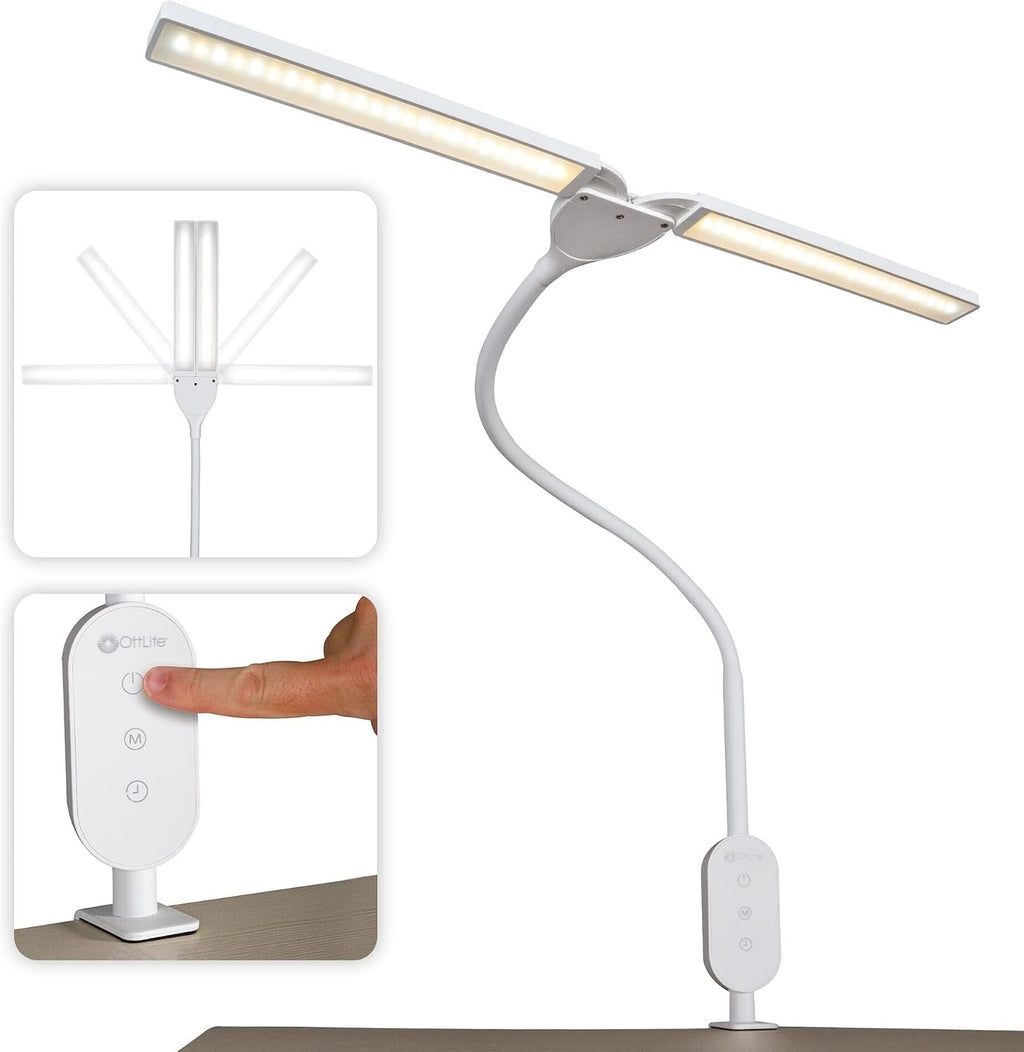 Practical Dual-Color LED Desk Lamp with Adjustable Neck, Auto-Off Timer & Touch Controls – Perfect for Crafting, Learning, Living Room & Office