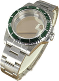 38MM Watch Cases Sapphire Glass Compatible For NH35 NH36 4R36 NH38 NH70 Uni-directional Bezel Watch Accessories
