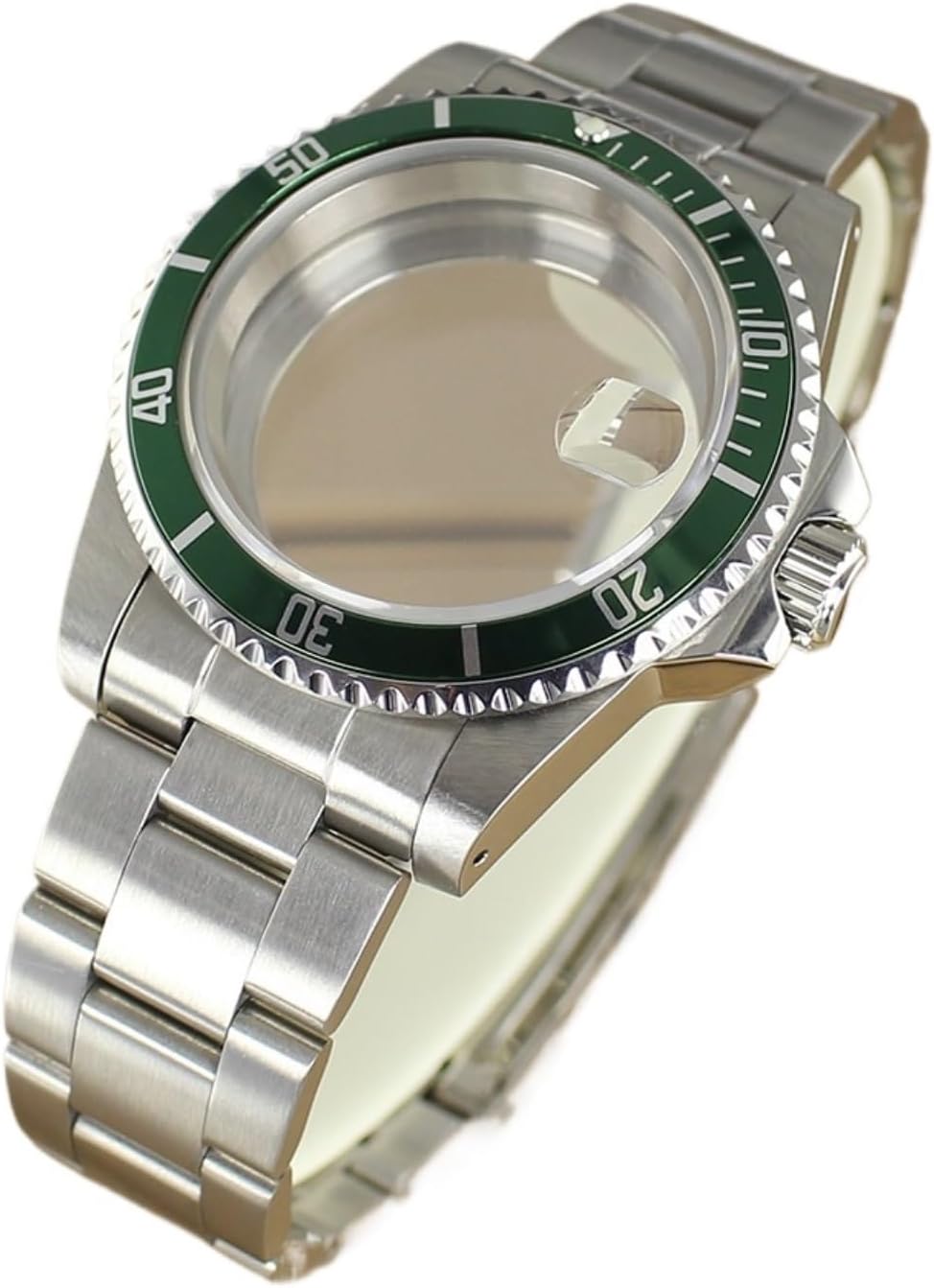 38MM Watch Cases Sapphire Glass Compatible For NH35 NH36 4R36 NH38 NH70 Uni-directional Bezel Watch Accessories