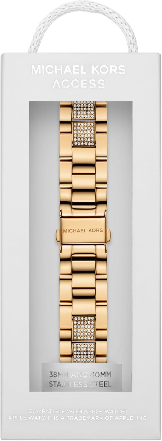 Michael Kors Band for Apple Watch; Stainless Steel Smart Watch Bands for Women; Compatible with Apple Watch 38mm, 40mm, 41mm