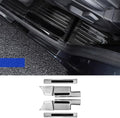 ERIDANUS Auto Accessories Fit for Explorer 2023 2022 2021 2020 Door Sill Threshold Scuff Plate Trim (Black A) Stainless Steel 4PCS