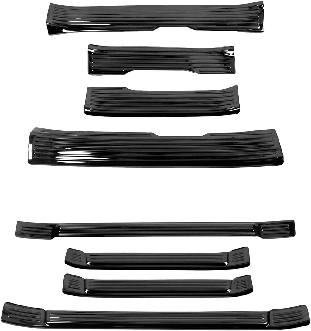 CTH for Toyota Tacoma 4-Dr 2025-2026 Car Door Sill Threshold Plate Door Pedal Door Kick Protector Cover Trim Stainless Steel Car Accessories 8pcs (Interior + Exterior, Black)