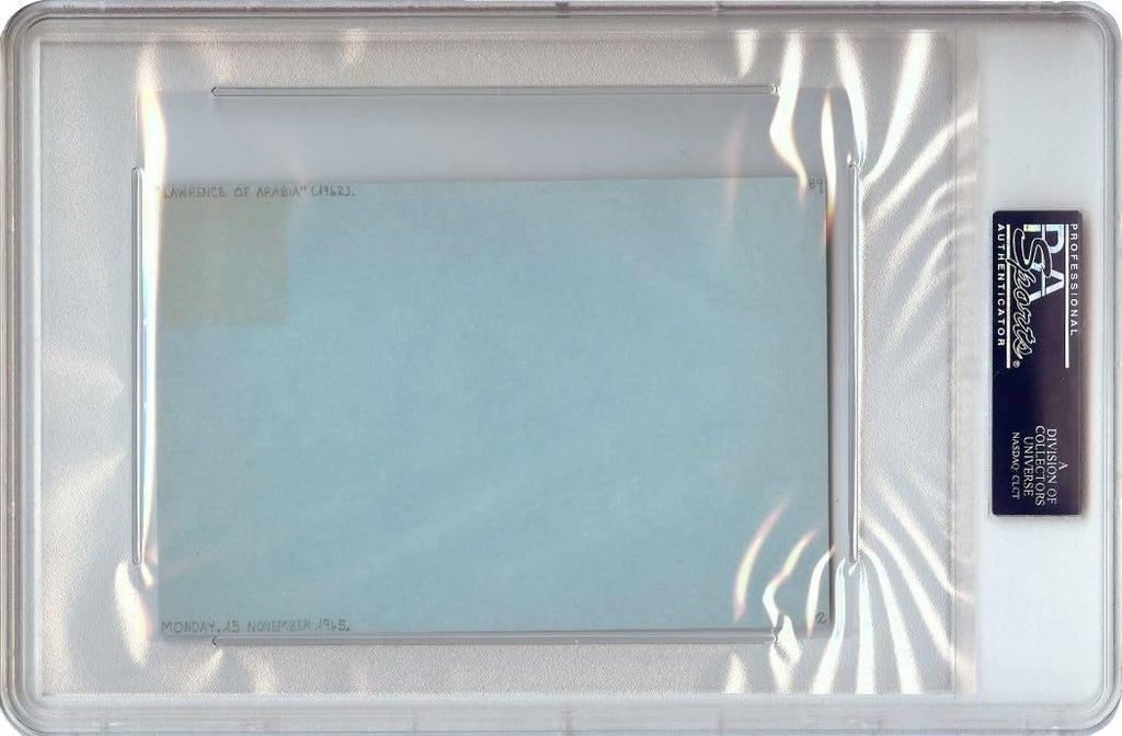 Omar Sharif Signed Autographed 4X6 Index Card 1965 Vintage Auto PSA/DNA Encased