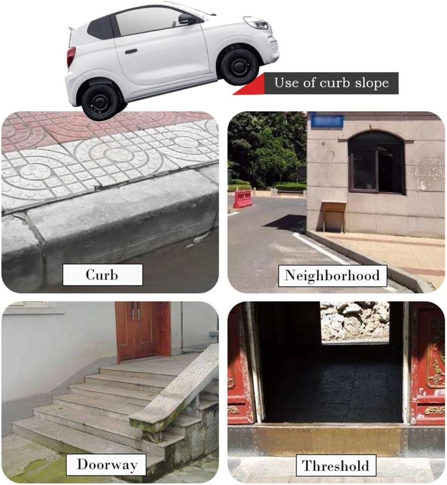 Rubber Curb Ramp, Wheelchair Threshold Ramp, Slope Ramp for Sidewalk Driveway Doorway Car Scooter Bike Motorcycle (Size : Height 5cm (2inch))