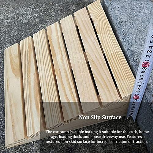 Portable Wooden Dog Ramps for Cars, Non-Slip Wheelchair Access, Door Threshold Curb Ramp for Easy Mobility with Walkers, Scooters & Bikes