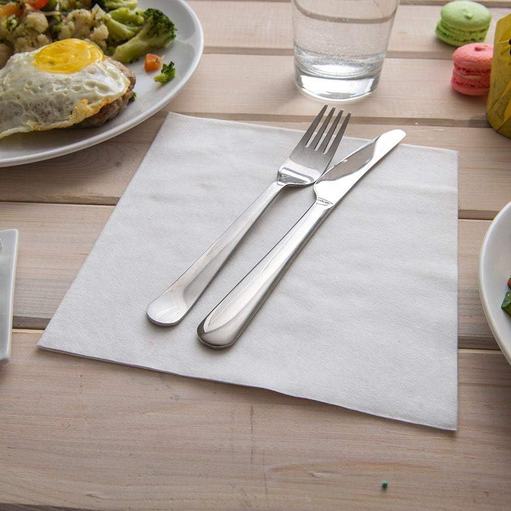 Restaurantware Luxenap 15.8 x 15.8 Inch Linen-Feel Napkins 600 airlaid Disposable Napkins - Sustainable Durable White Paper Square Paper Napkins For All Kinds Of Events