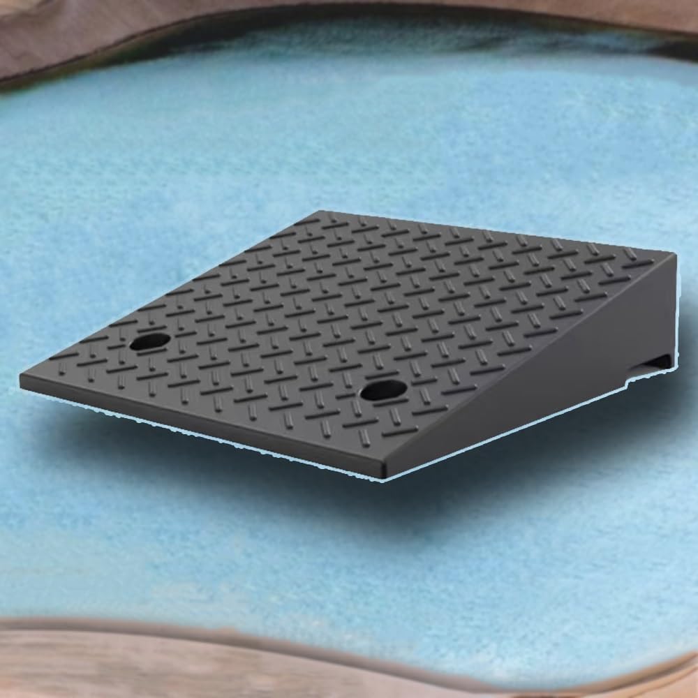 Wheelchair ramp, Threshold Ramp 2' 3' 4' 7' Rise Doorway Entry Ramps For Sidewalk Garage Warehouse Stroller(H 11 CM/4.3')