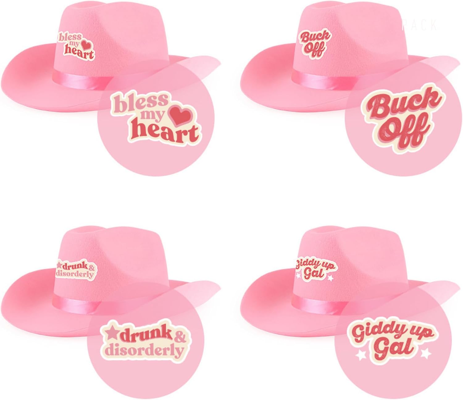 Cowboy Hats Fun Phrases | Cowgirl Cosplay Novelty Bulk Costume | Bridal Girl Trip Bridesmaid Gift Goodie Bag Favor
