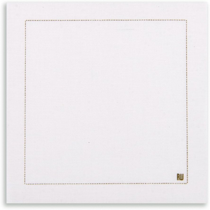 Restaurantware Napluxe Organic Cotton Cocktail Beverage Napkins - Soft and Durable 4.5' x 4.5' Ecru Paper Napkins - Disposable and Recyclable - 500-CT