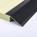 4 Inch Wide Transition Strip Wood to Tile, Smooth Transition Aluminum Alloy Threshold Strips for Doorways, Door, Carpet Trim, Cuttable& Can Customize (Color : Black)