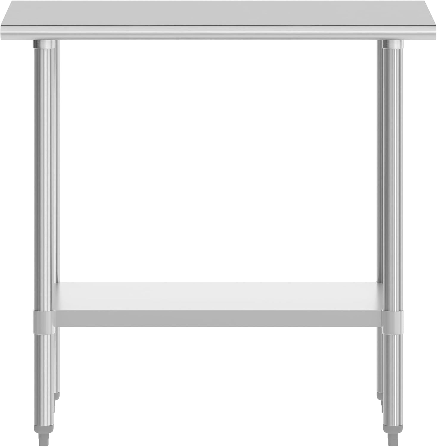 Flash Furniture Reese NSF Certified Stainless Steel Kitchen Prep and Work Table, Commercial Work Table with Storage, 36' W x 24' D x 34.5' H, Silver