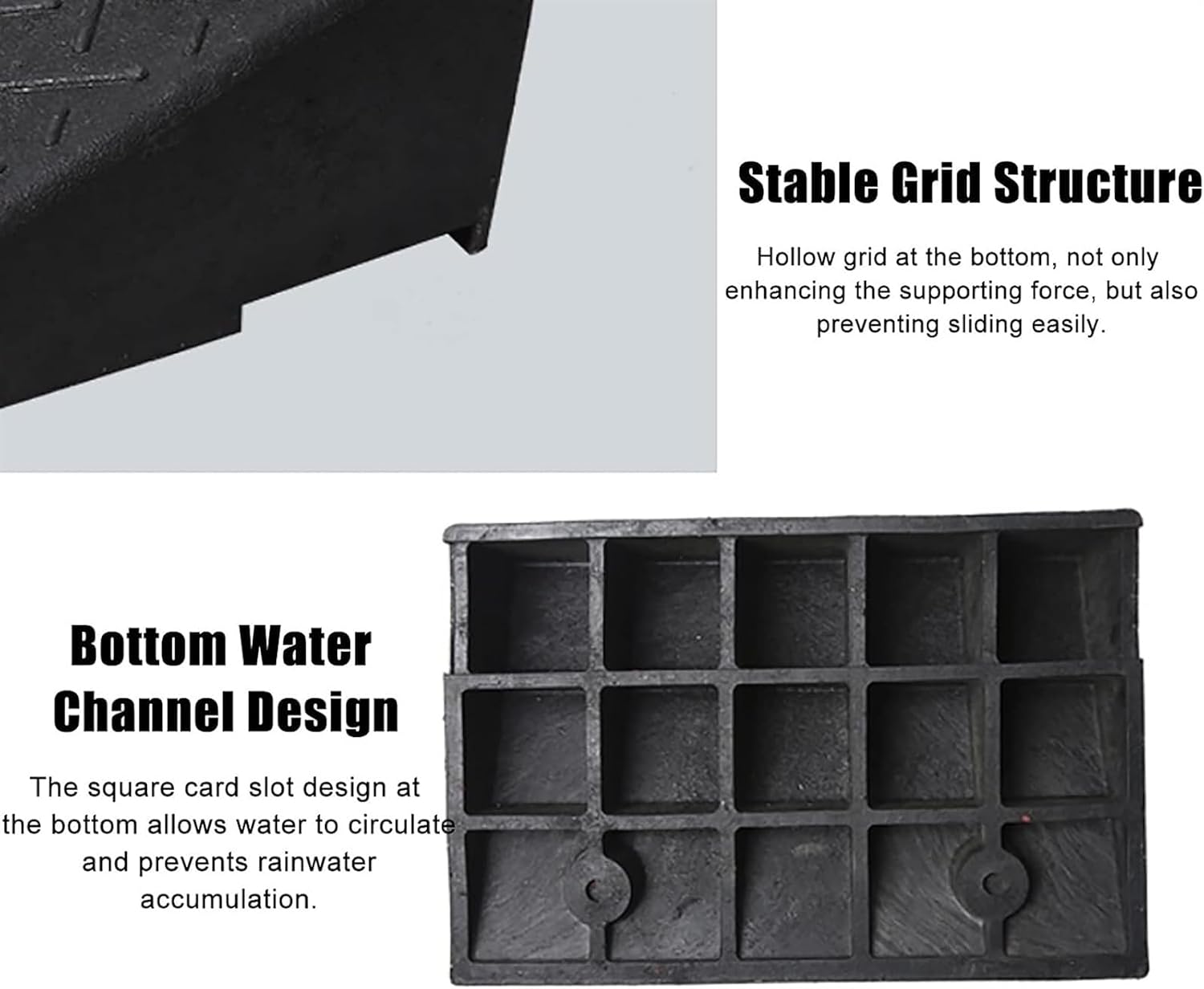 Ramps Threshold Ramp, Doorways Curb Threshold Ramp for Scooter/Skateboard/Motorcycle/Bicycle, 1.5inch / 2inch / 3inch / 3.5inch / 4inch Rise, Rubber Non-Slip Moving Ramps(5cm/2in) (4cm/1.6in)