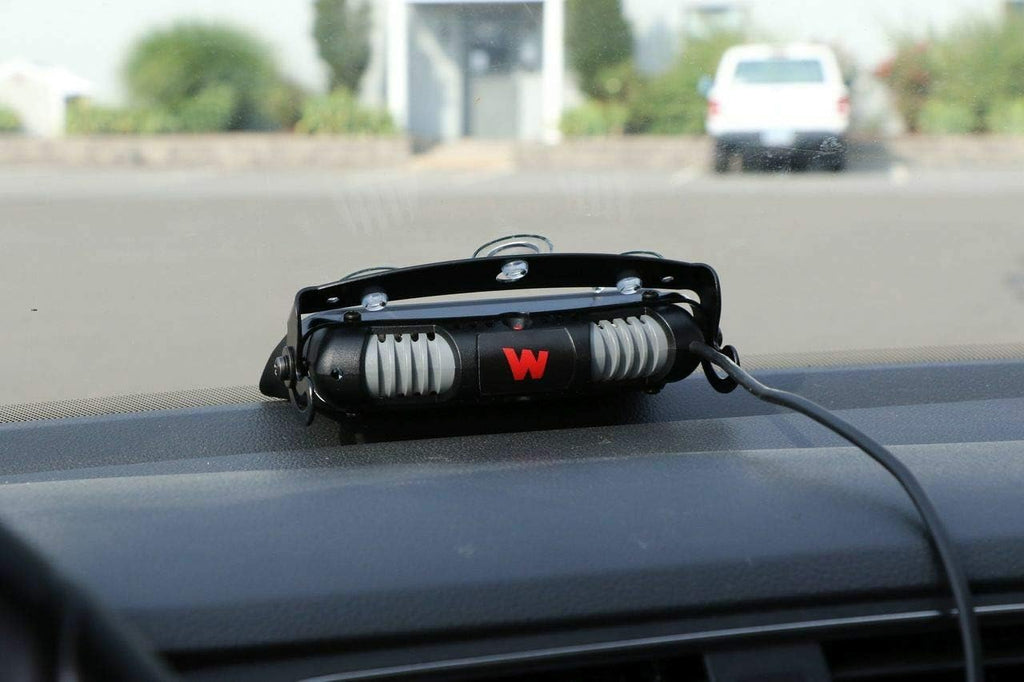 Whelen, Trio Avenger II, LED Dash Deck Light, Two Lightheads with Trio Lamps, 10 ft Cigar Wire with 2 switches, 55 Flash Patterns, Lights are Red/Blue/White with White Steady Override, AVC23RBC