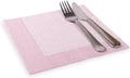 Restaurantware Luxenap 15.8 x 15.8 Inch Linen-Feel Napkins 600 airlaid Disposable Napkins - Sustainable Durable White Paper Square Paper Napkins With Burgundy Threads For All Kinds Of Events